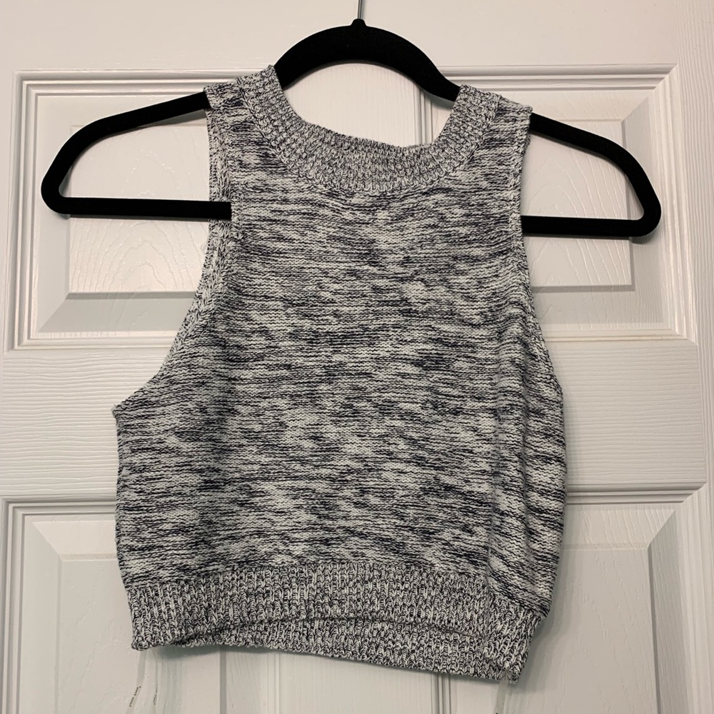 Sweater material crop top